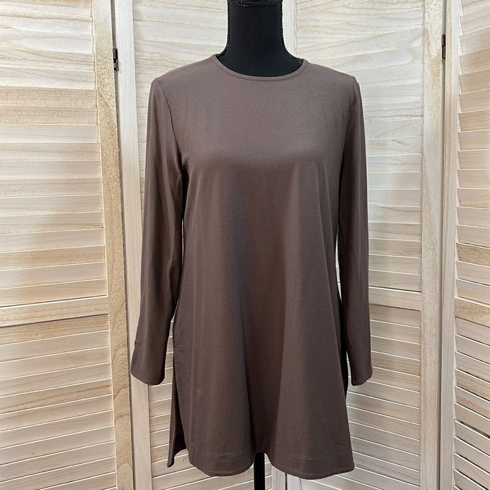 Eileen Fisher Split Hem Tunic Top XS